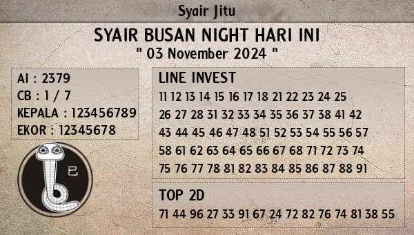 Prediksi Busan Night