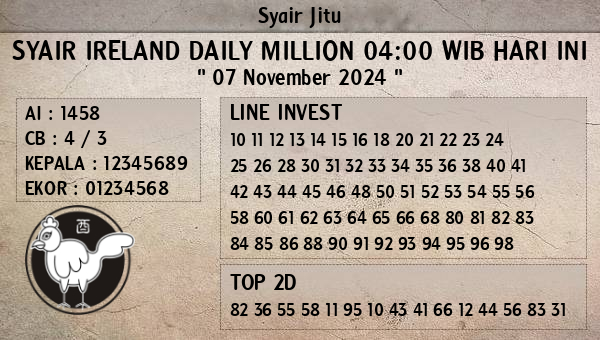 Prediksi Ireland Daily Million 04:00 WIB