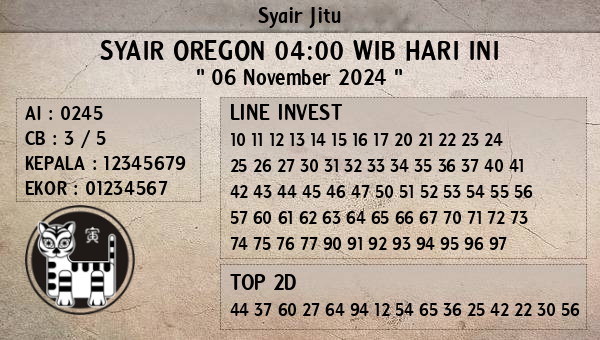 Prediksi Oregon 04:00 WIB