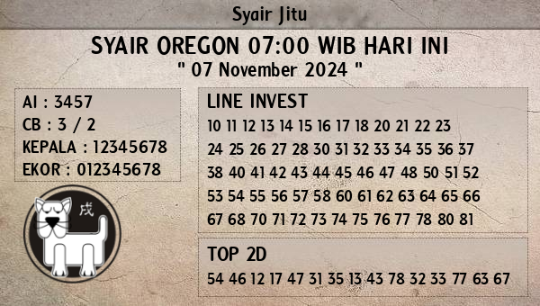 Prediksi Oregon 07:00 WIB